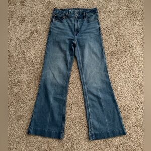 American Eagle stretch high-rise flare jeans, size 2L